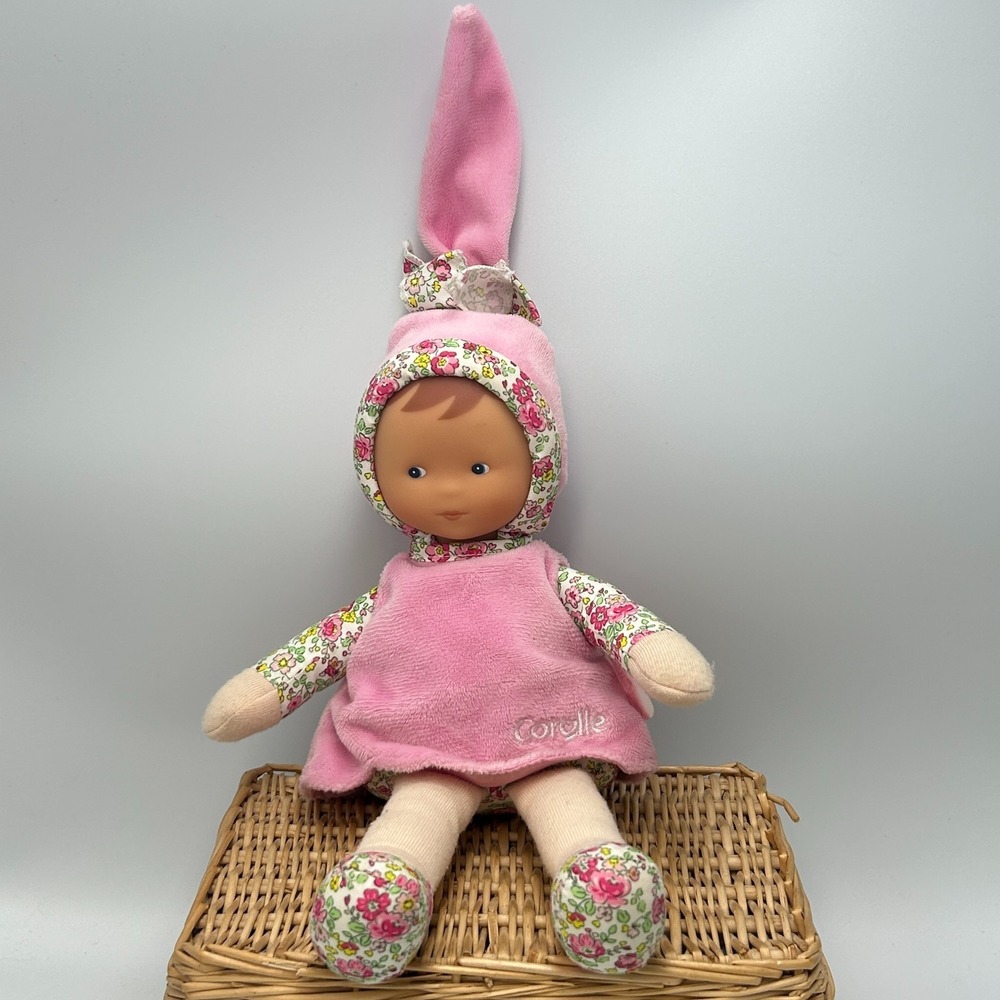 Corolle Baby Doll Miss Pink Blossom Cotton Pink Flower Soft Plush 2022 Garden